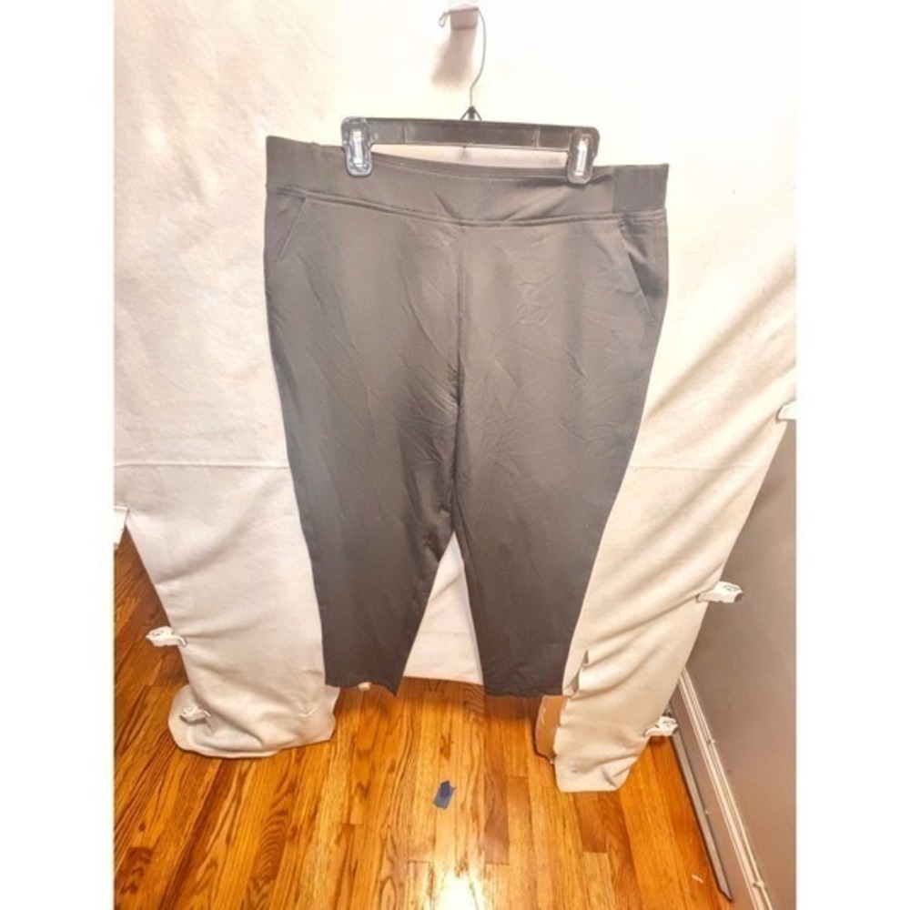BE COOL Black Athletic Pants Trousers Womens XL Elastic‎ Waist Pockets